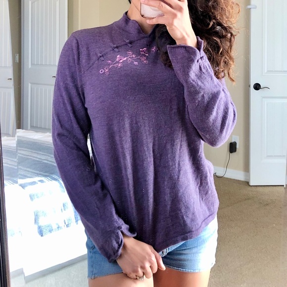 PENDLETON Merino Wool Floral Embroidered Top - Picture 2 of 8